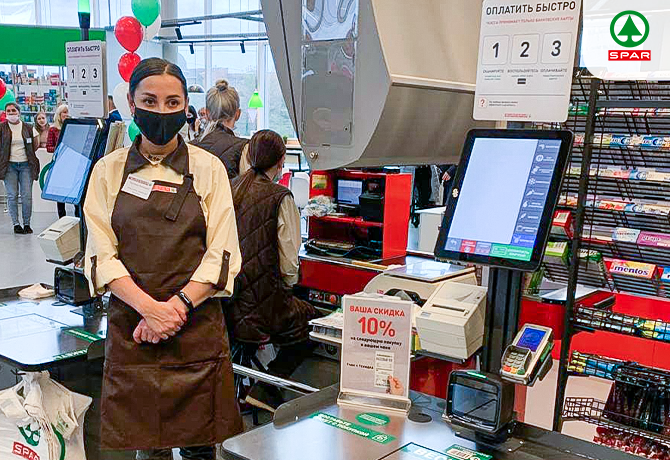 DP Kiosk во всех магазинах сети «SPAR», г. Омск